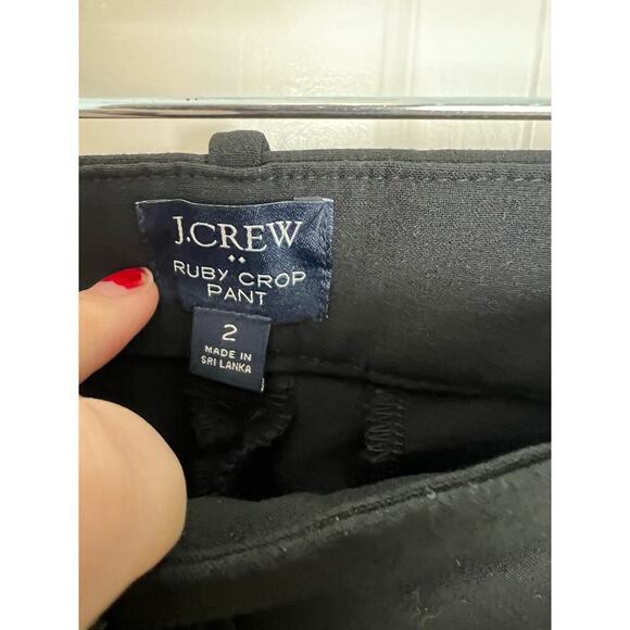 J. Crew Ruby Crop Pant Black Stretch Twill Women's 2 Back Seam Career Work - Picture 6 of 14